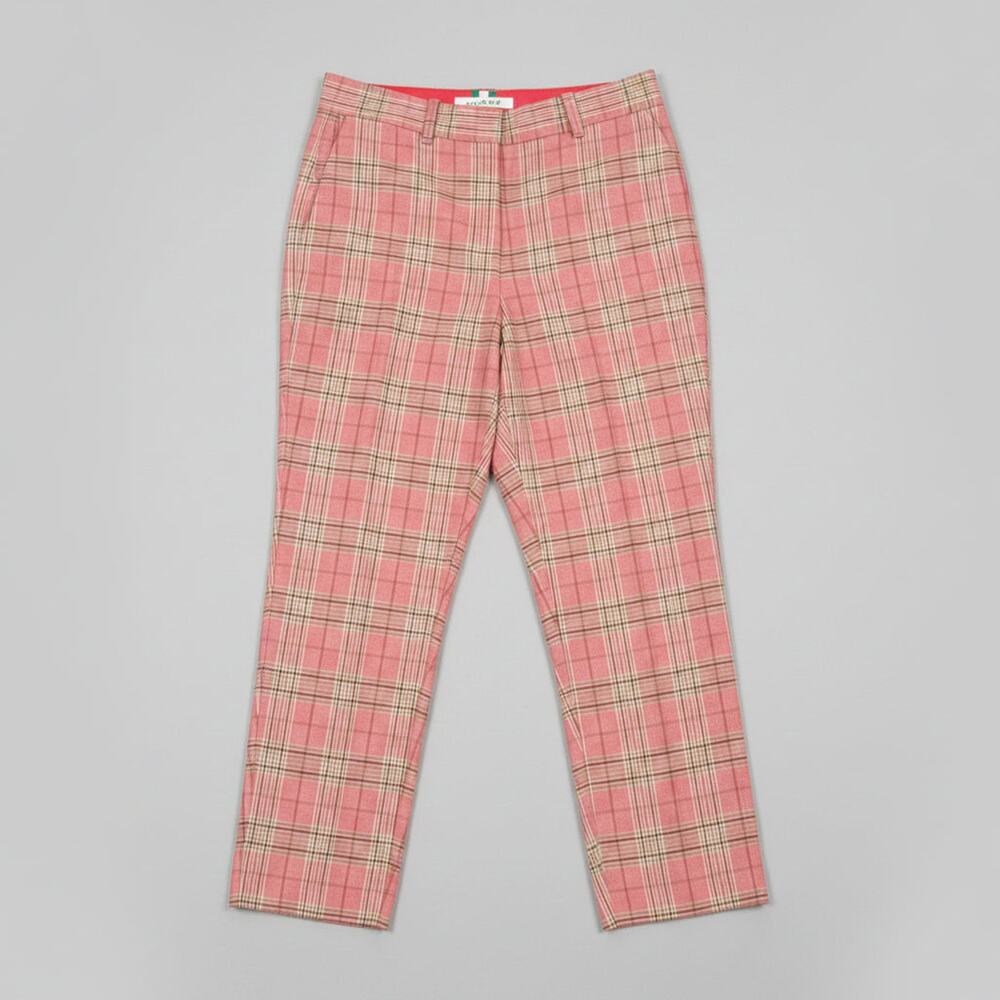 Boden Pink Plaid Kew Checked Trousers Size 6P